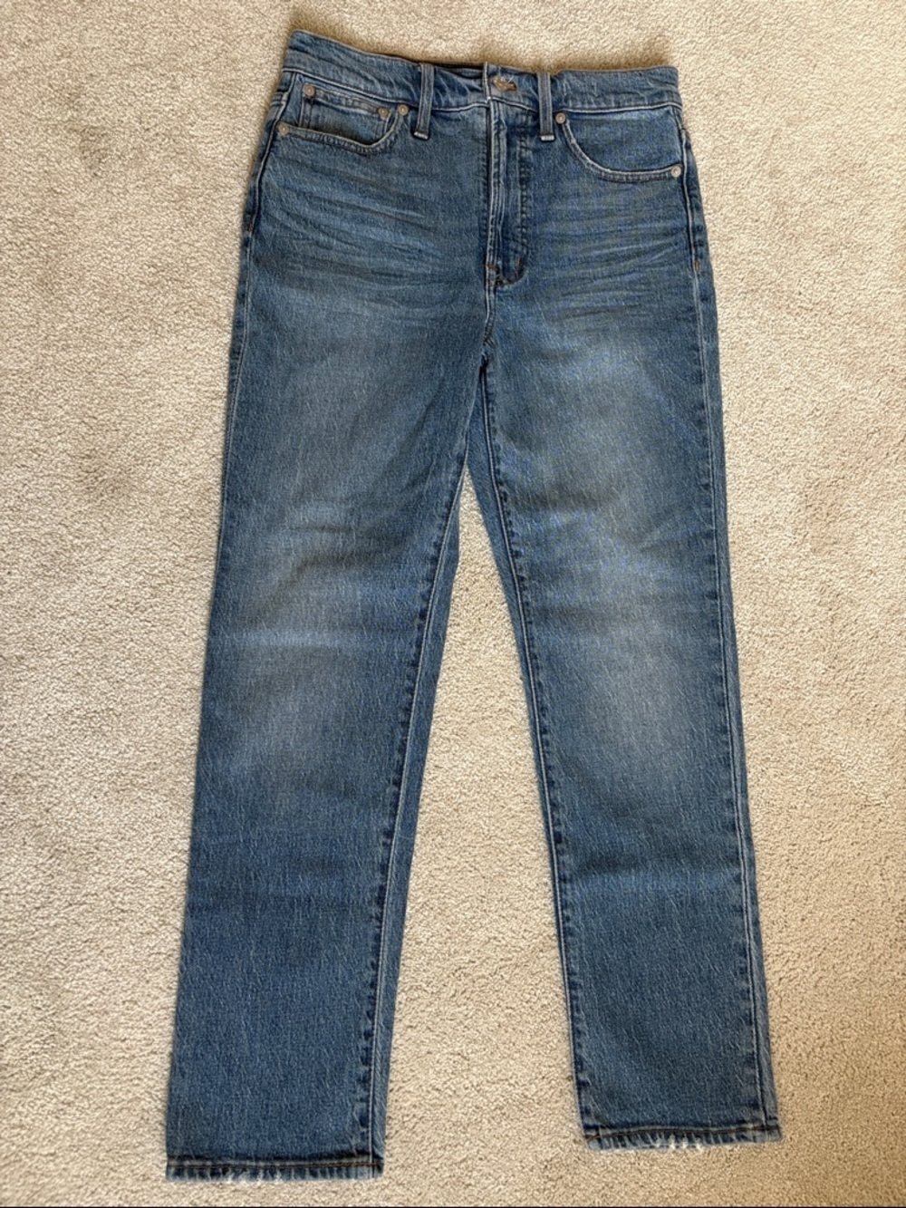 Madewell Women's Straight Leg Jeans in Medium Blue Wash